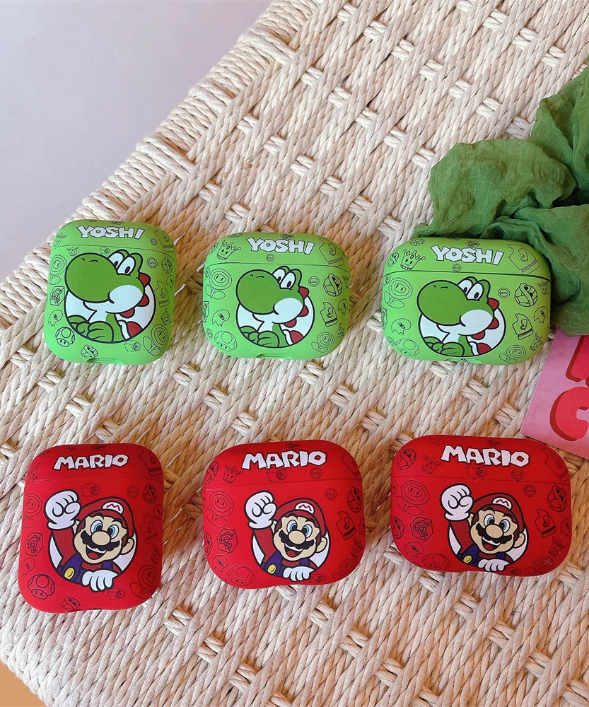 Cute Marios Earphone Cases For Airpods 2 3rd 4 Pro Pro2 Bluetooth Wireless Headphone Charging Cover