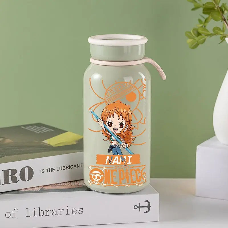 Anime One Piece Monkey D. Luffy Roronoa Zoro Nami Usopp Chopper Nico Robin Franky Insulated Cup Drinking Cup Anime Cup