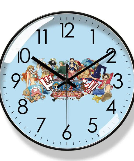One Piece Wall Clock – Luffy, Zoro & Chopper Silent Quartz Anime Home Decor