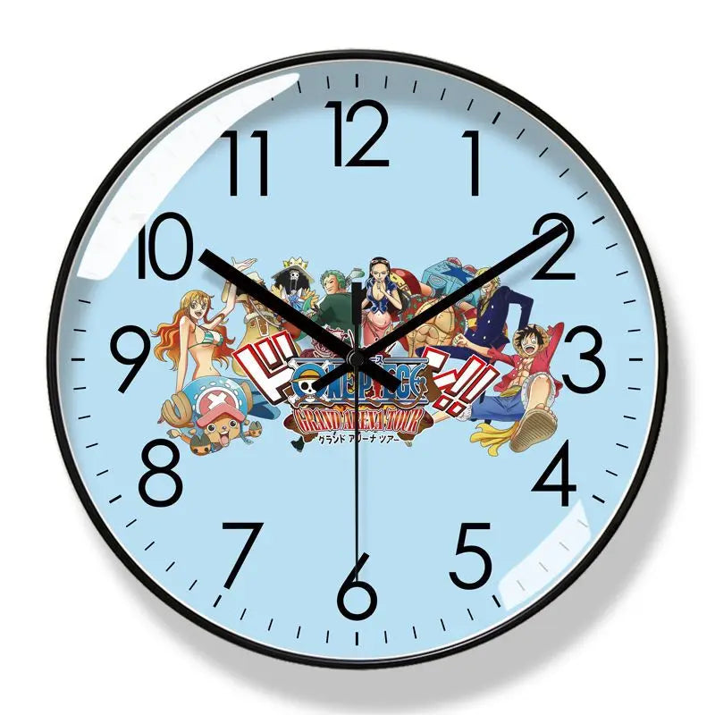 One Piece Wall Clock – Luffy, Zoro & Chopper Silent Quartz Anime Home Decor