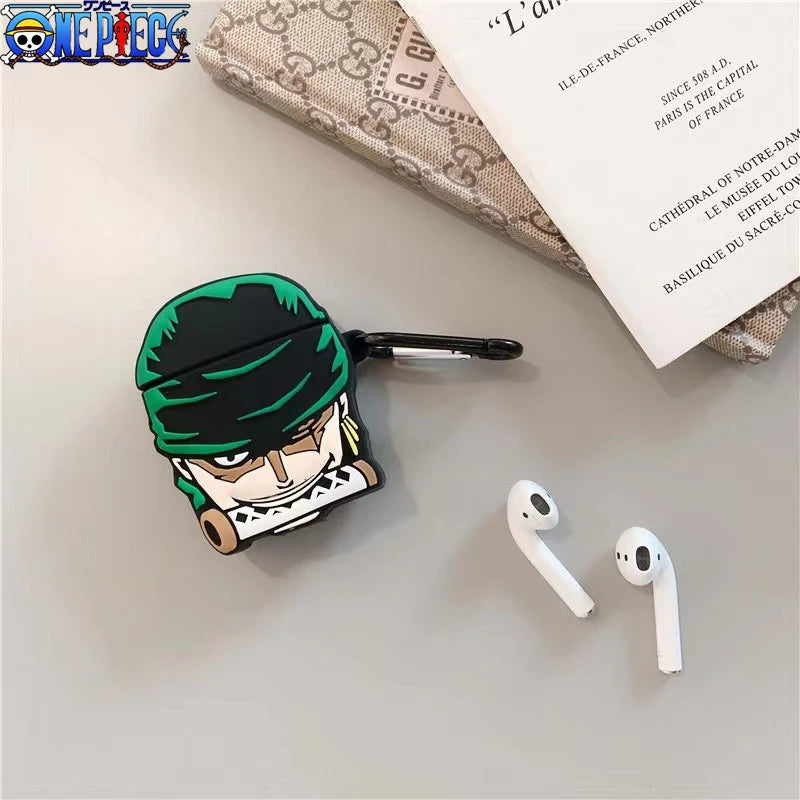 Kawaii ONE PIECE Cover for Apple AirPods 1 2 3 Case for AirPods Pro Case Creative Roronoa Zoro Earphone Case Accessories