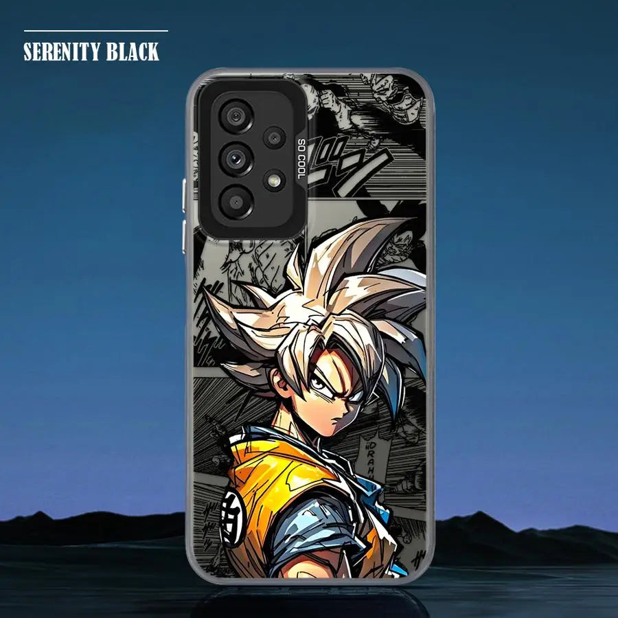 Shell Case for Samsung Galaxy A35 A26 A36 A53 A71 A72 A51 A56 A73 A55 A54 A52 Dragon Ball Son Goku Cool