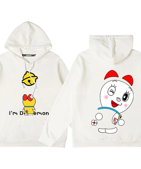 Doraemon Anime Hoodie – Cute Couple & Teen Pullover Jacket