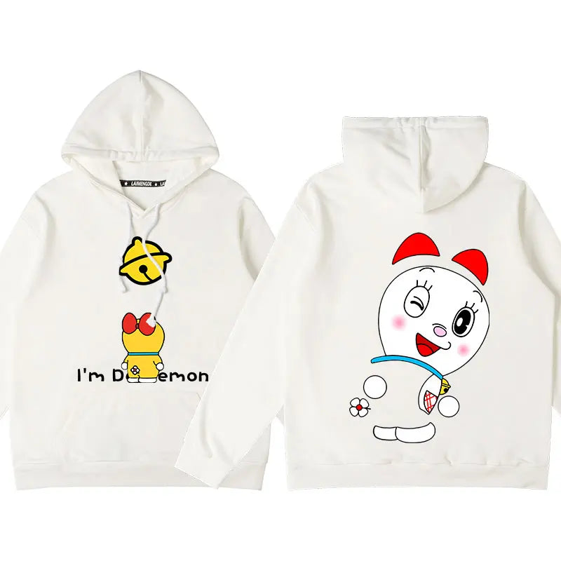 Doraemon Anime Hoodie – Cute Couple & Teen Pullover Jacket