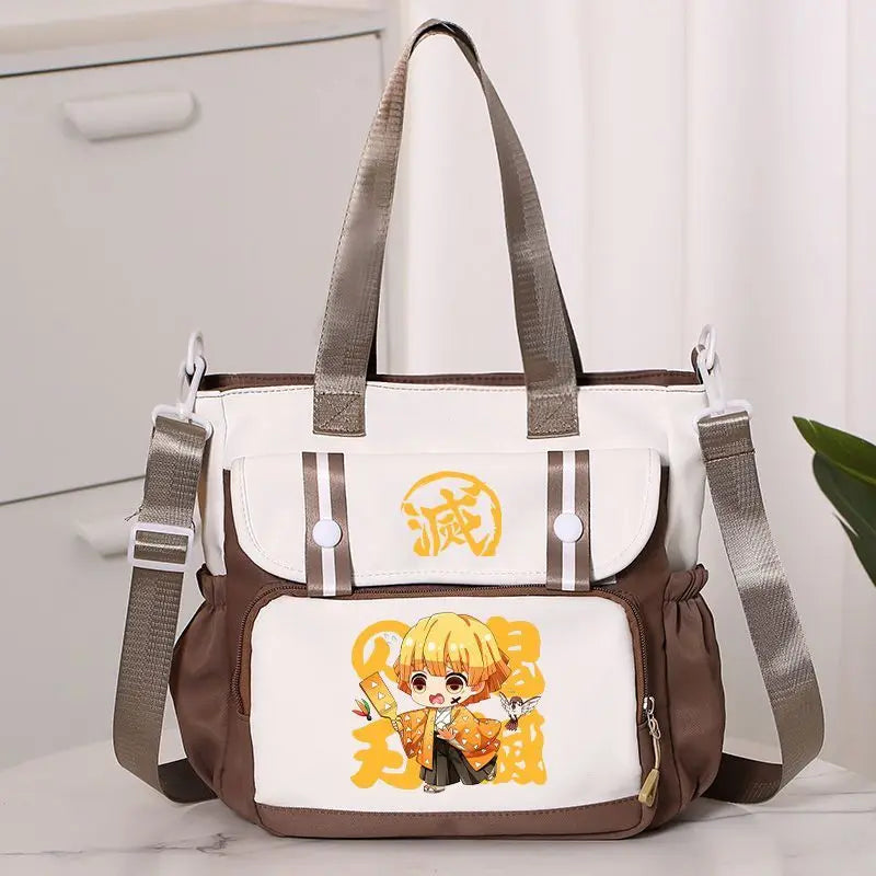 Anime Demon Slayer Kamado Tanjirou New Shoulderbag Men Women Crossbody Bags Student Fashion Large Capacity Handbag Holiday Gifts
