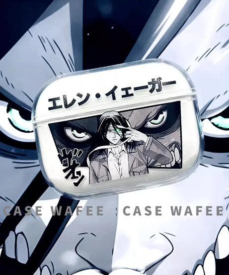 Anime Attack on Titan Earphone Case For Apple iPhone Charging Box For AirPods 42 3 Pro2 Clear wireless Bluetooth headphone case