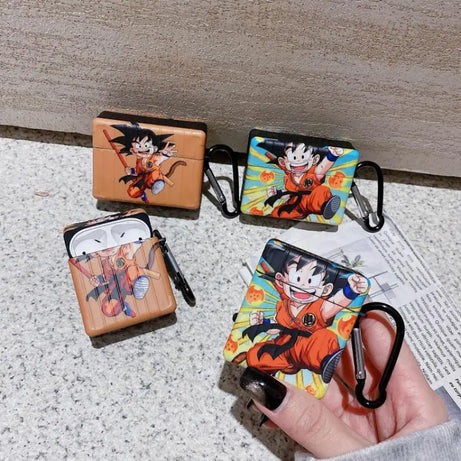 Dragon Ball Kawaii  Kakarotto Son Goku Bluetooth Headphone Case for Airpods 1/2/3 Anime Cute Soft Shell Headphone Case