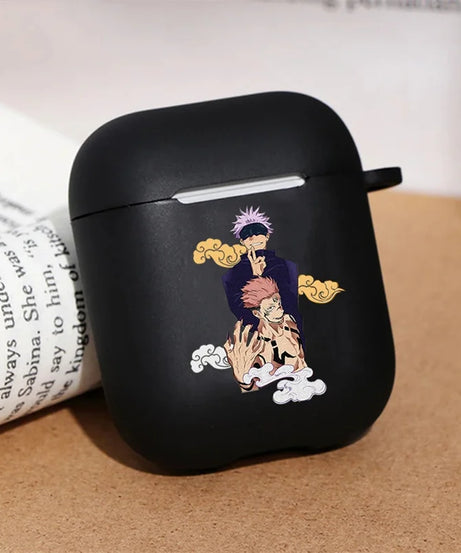 Anime Jujutsu Kaisen Case for Airpods 3 2 1 Pro Silicone Bluetooth Headphone Cover Gojo Satoru Air Pod Earphone Box Black Coque