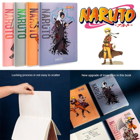 Naruto Sasuke Notebook Fashion Diary Journals Weekly Planner Schedules Organizer Portable Record Notepad School Stationery Gift