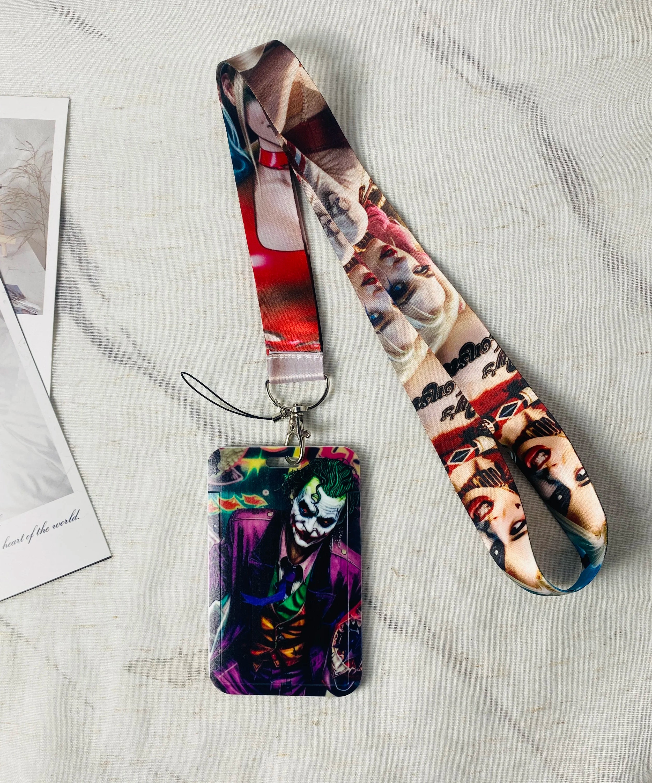 Anime Characters Card Holder Lanyard Keychain ID Credit Bus Card Cover Hang Rope Lariat Lanyard Key Rings Fans Gifts