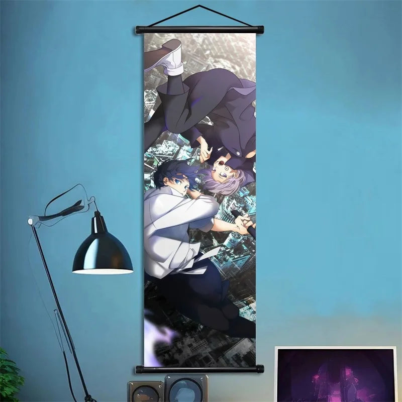 Anime Jujutsu Kaisen Fushiguro Megumi Hanging Scroll – Fabric Wall Art Poster 6