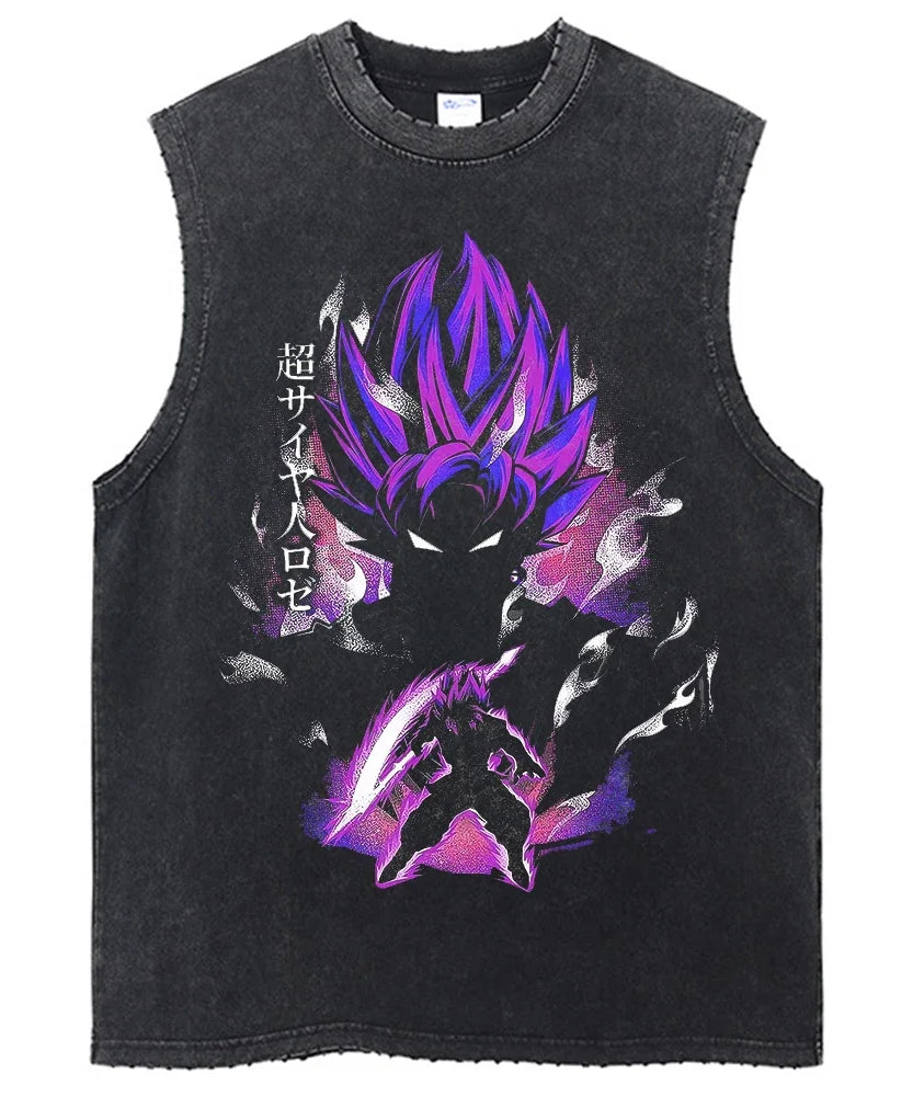 Vintage Dragon Ball Z Oversized Sleeveless Tee – 2024 Harajuku Anime Streetwear