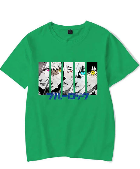 New Anime BLUE LOCK Printing T Shirt Fashion Men/Women Tops Tees Summer Cool Loose Short Sleeve