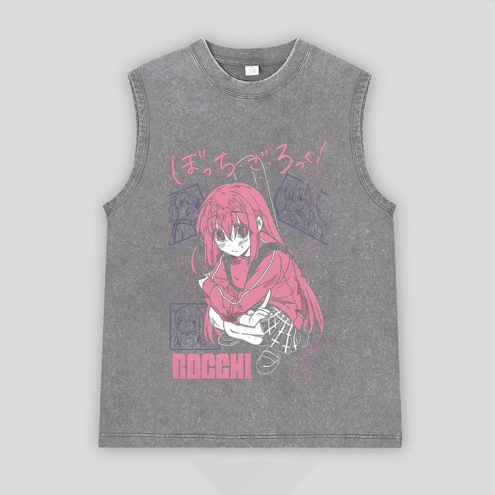 Bocchi the Rock! Oversized Band Vest – Unisex Anime Cotton Tank Top