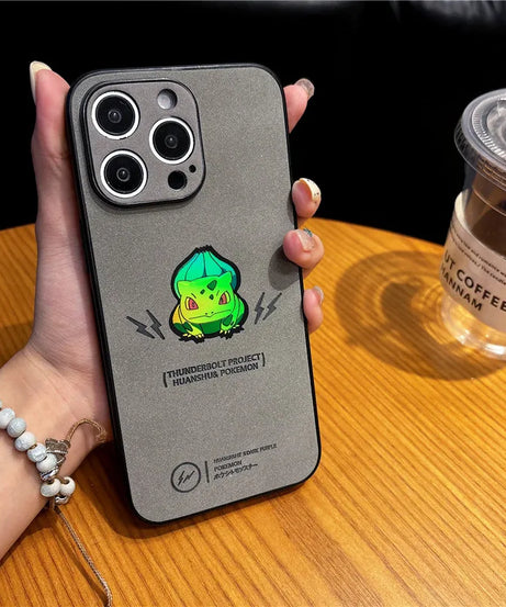 Gengar, Bulbasaur & Squirtle iPhone Case – Pokémon Laser Emboss Leather Cover