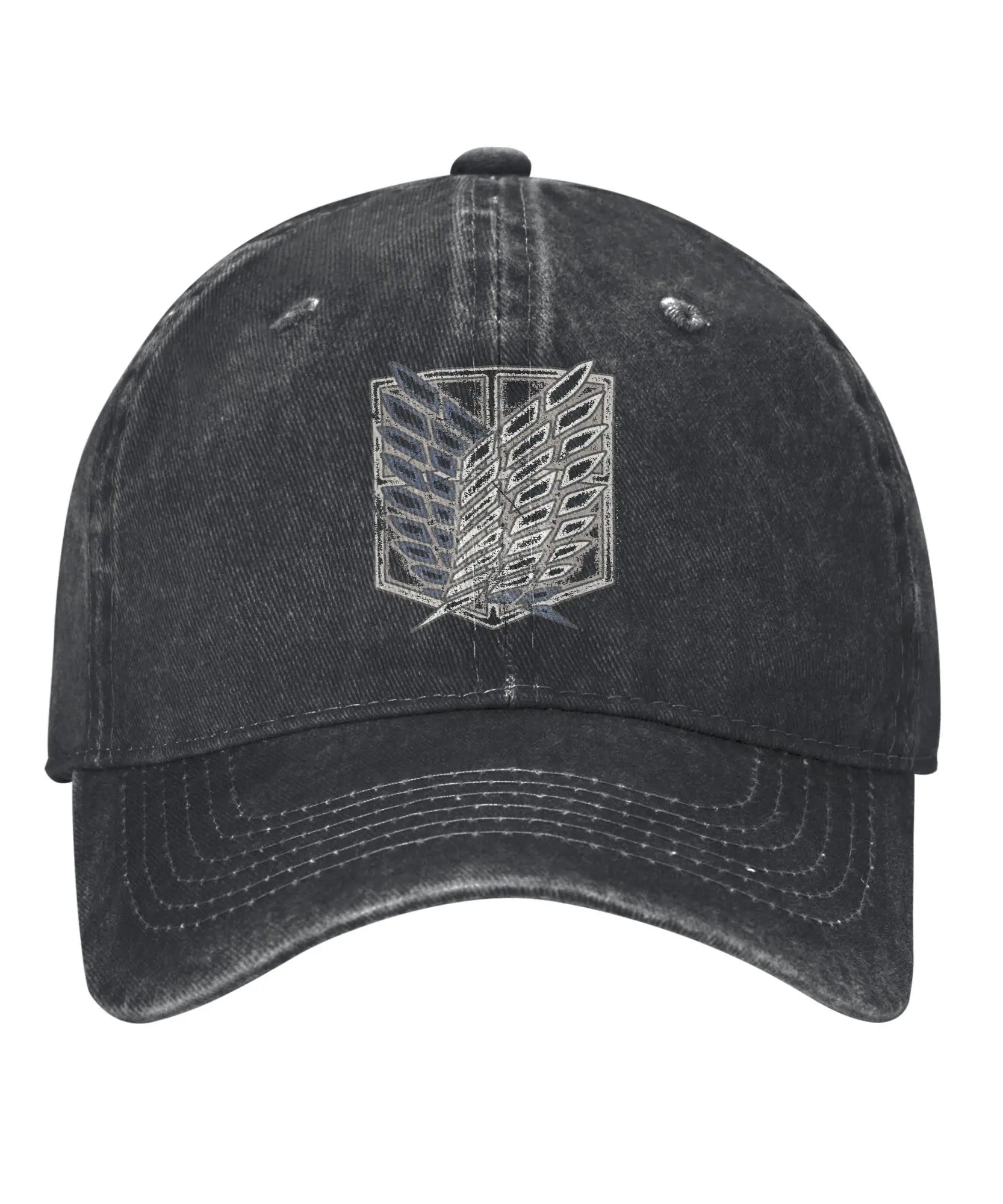 Attack On Titan Distressed Scout Symbol Anime Baseball Caps Vintage Distressed Cotton  Snapback Cap Unisex Travel  Gift Hats Cap