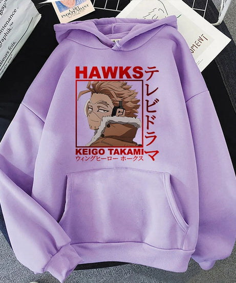 Anime Hawks Printed Hoodies Men/Women Sweatshirts Casual Hoodie Personality Pullover