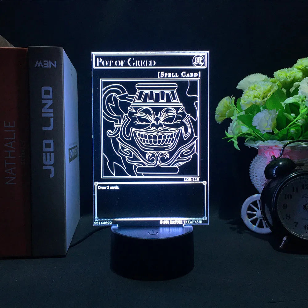 Anime Action Figure Led Night Light Manga Yu Gi Oh Dark Magician Girl for Kid Bedroom Decor Lamp Kawaii Room Decor Light