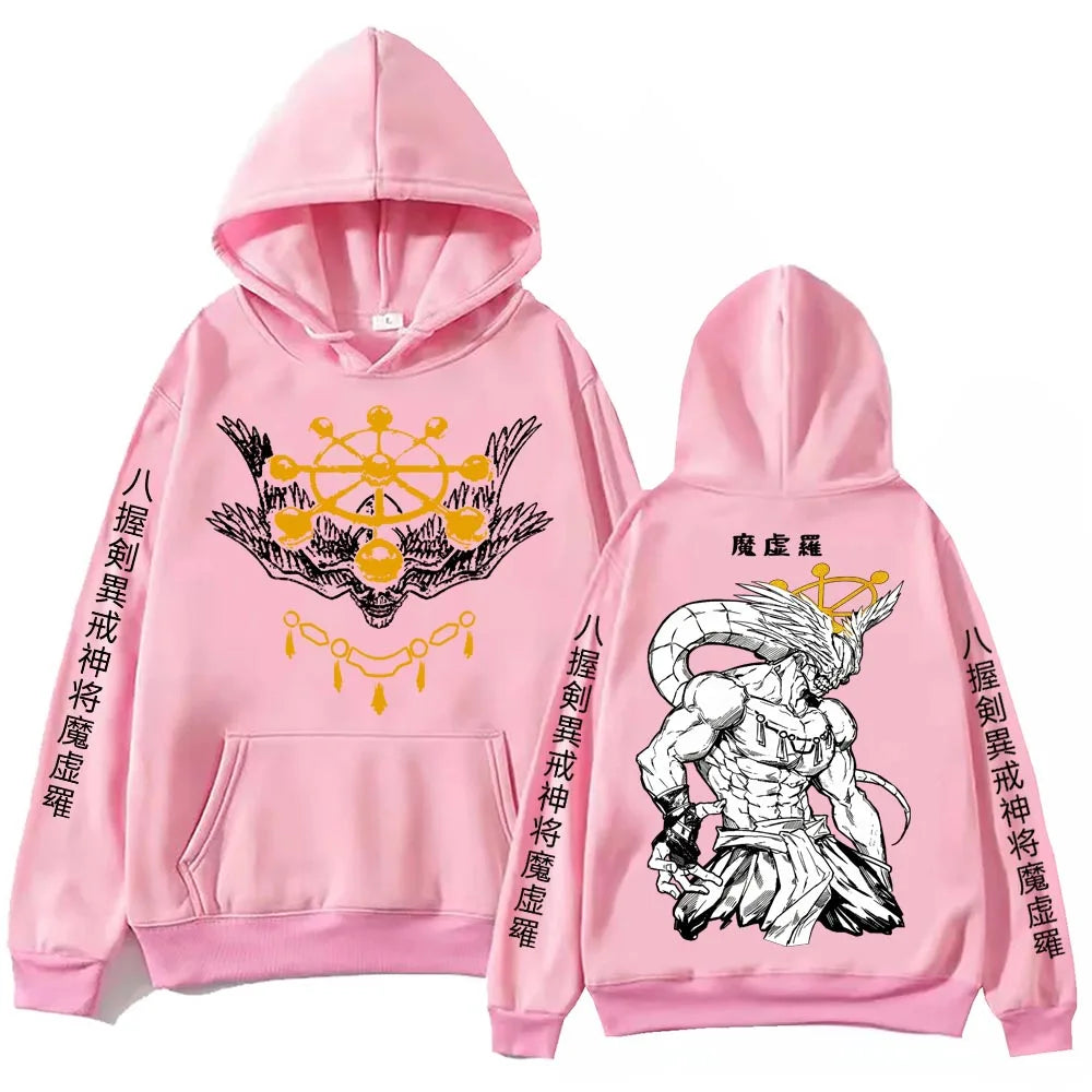 Anime Jujutsu Kaisen Mahoraga Graphic Hoodie – Harajuku Casual Pullover Sweatshirt for Men & Women 7
