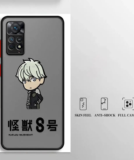 Cute Kaiju No. 8 Matte Phone Case – Xiaomi Redmi Note 8–14 Series