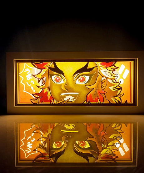 Anime  series paper-cut light room bedroom night light atmosphere light remote control colorful light box