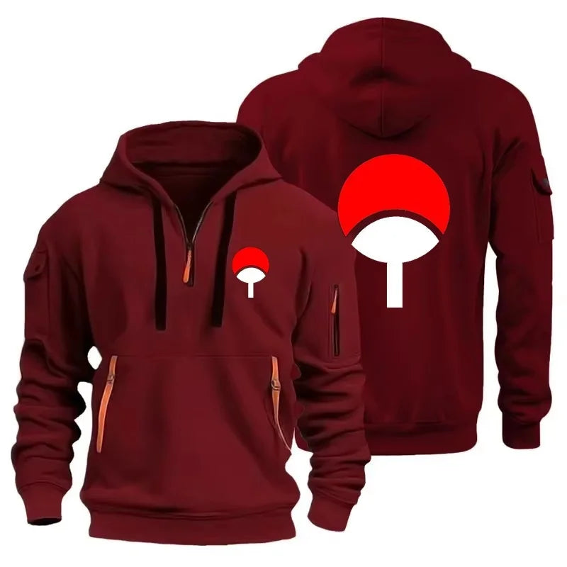 Naruto Anime Half-Zip Hoodie – Casual Versatile Pullover Sweatshirt for Fans 5