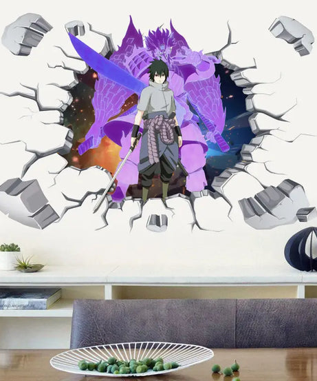 Naruto 3D Stereoscopic Wall Sticker Personality Naruto Student Dormitory Poster Wallpaper Self Adhesive Interior Decoration