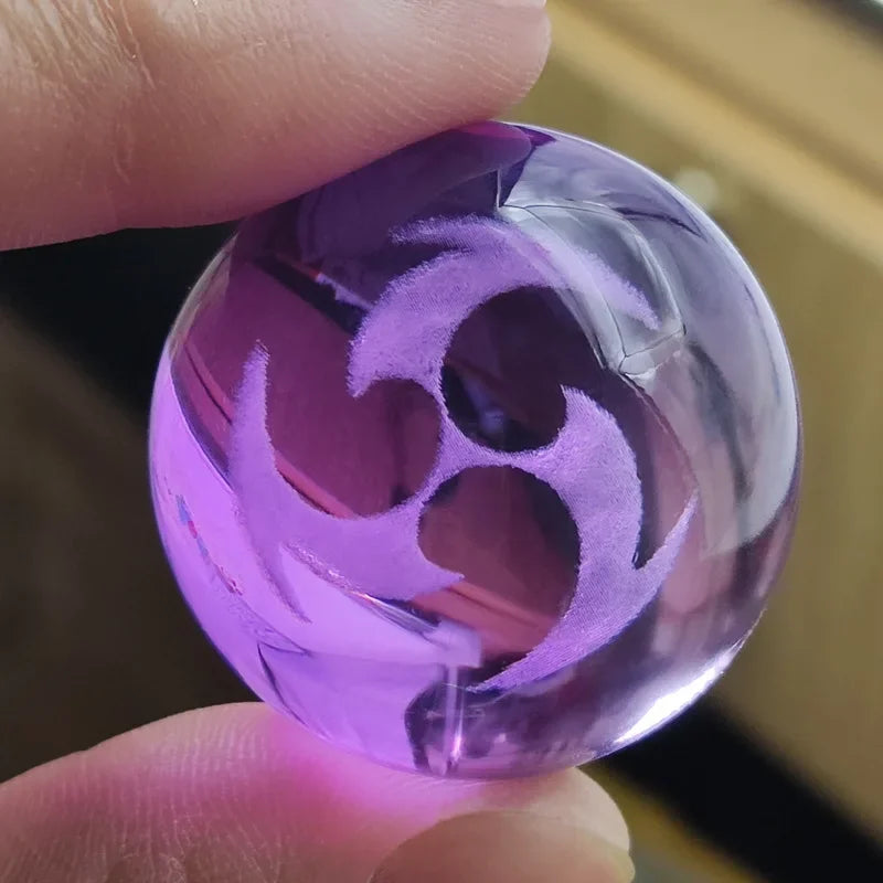 Genshin Impact Seven Elements Crystal Glass Ball 3D Three-dimensional Laser Engraving and Translucent Single Crystal Ball Game