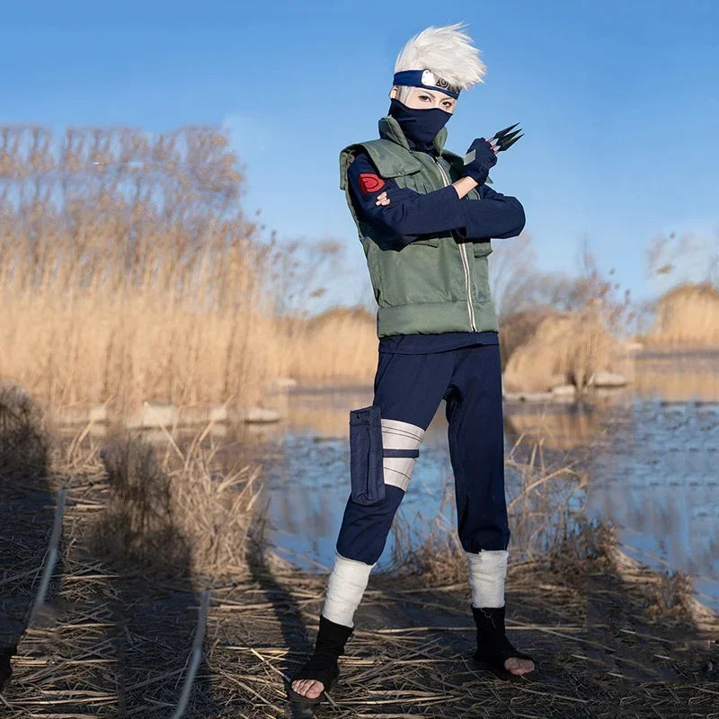 Anime Naruto Hatake Kakashi Cosplay Costume – Premium Ninja Uniform Full Outfit for Adults 5