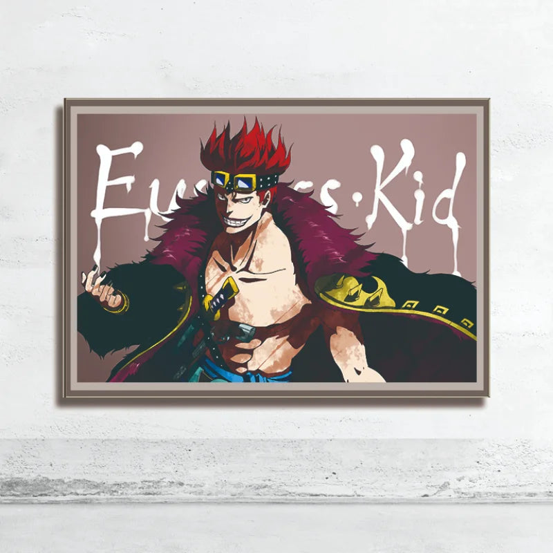 One Piece Wall Art – Trafalgar Law & Eustass Kid Anime Poster Decor