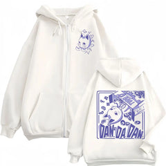 Dandadan Turbo Granny Zip-Up Hoodie — Double-Sided Print
