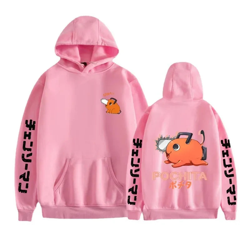 Chainsaw Man Pochita Graphic Pullover Hoodie – Anime Harajuku Streetwear 5