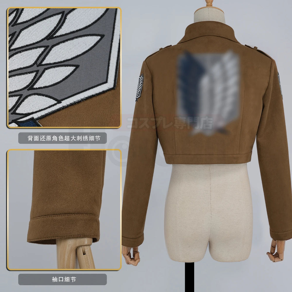 Shingeki No Kyojin Levi Ackerman & Eren Jaeger Cosplay Uniform Full Set 4