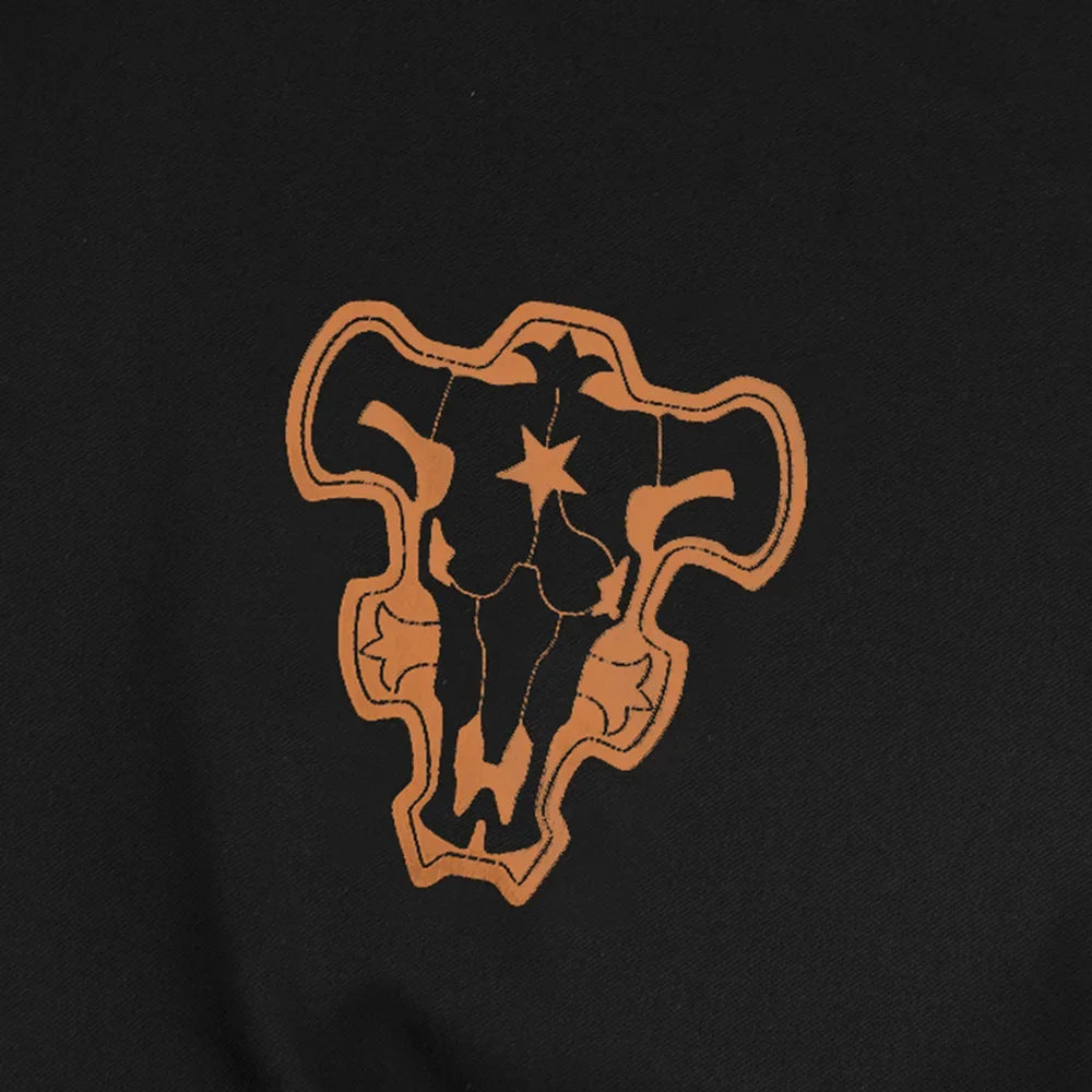 Black Clover Asta Cloak & Headband Set – Black Bull Logo Hooded Cosplay Cape 5