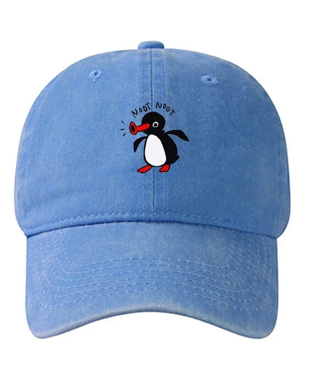 Noot Baseball Cap Men High Quality Washed Cotton Women  Sun Protection Visor Snapback Penguin TV Spring Summer Sun Hat Wholesale