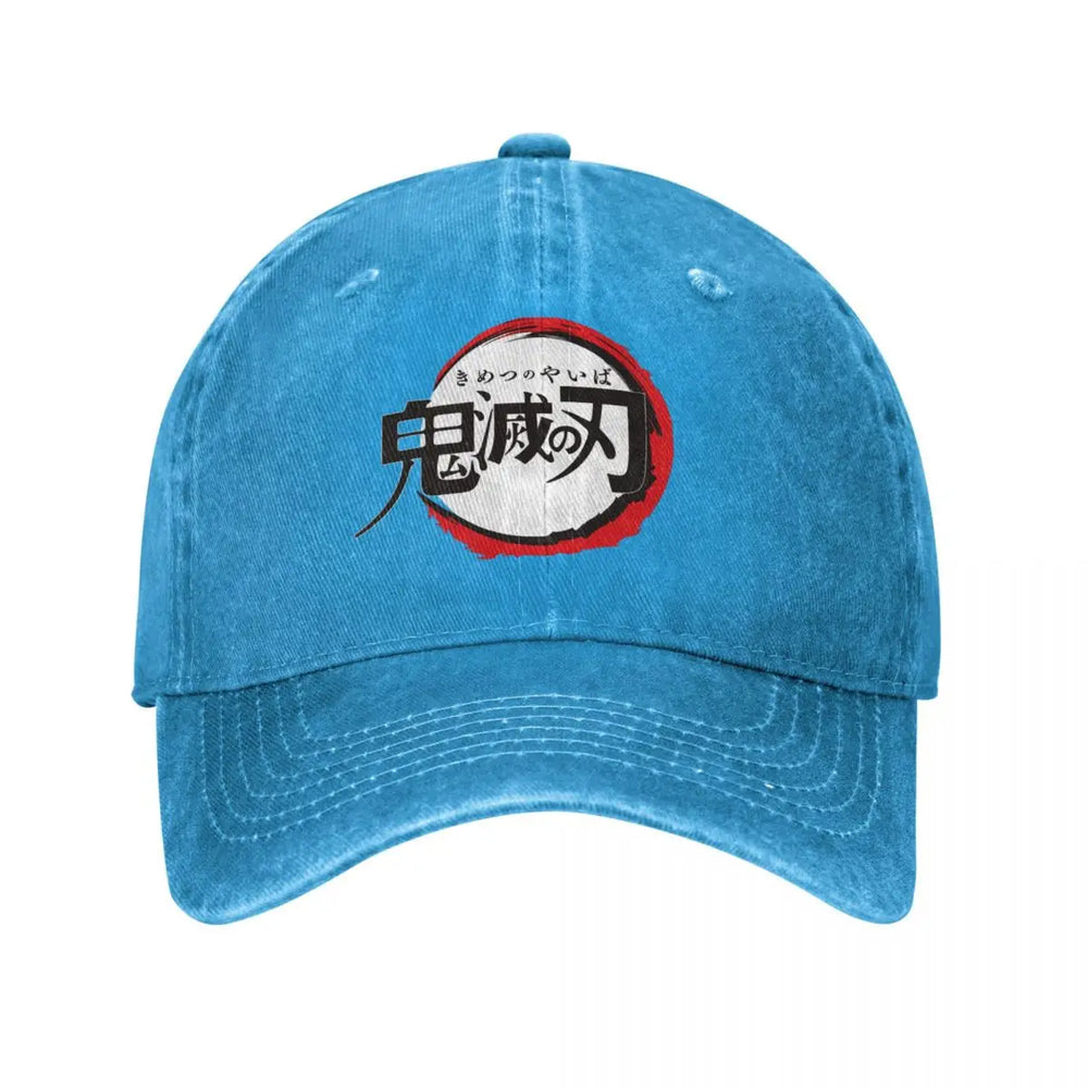 Demon Slayer Distressed Snapback Cap — Adjustable 8