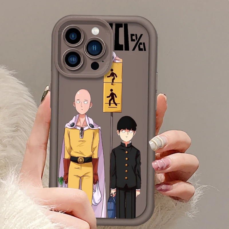 Mob Psycho 100 Anime Art Eye Ladder For Apple iPhone 15 14 13 12 11 XS XR X Pro Max Plus Funda Phone Case