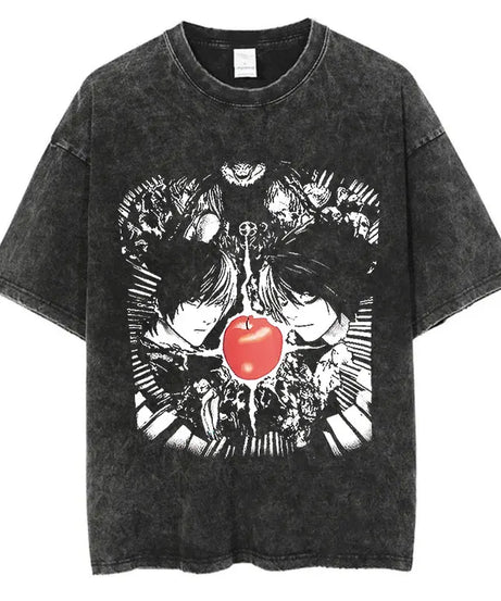 Death Note Oversized Vintage T-Shirt – Anime Streetwear Summer Cotton Tee
