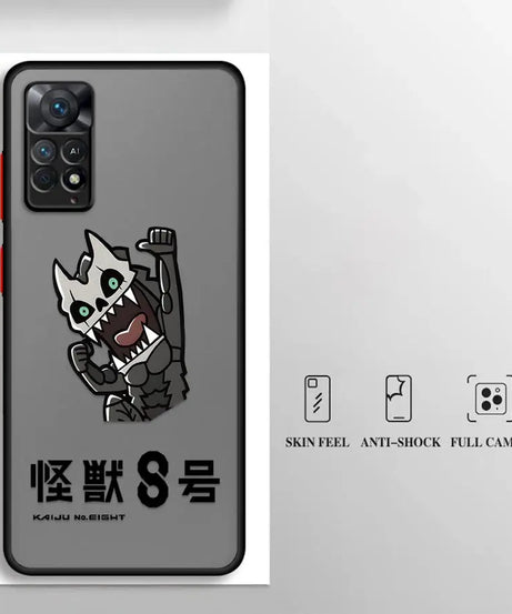 Cute Kaiju No. 8 Matte Phone Case – Xiaomi Redmi Note 8–14 Series