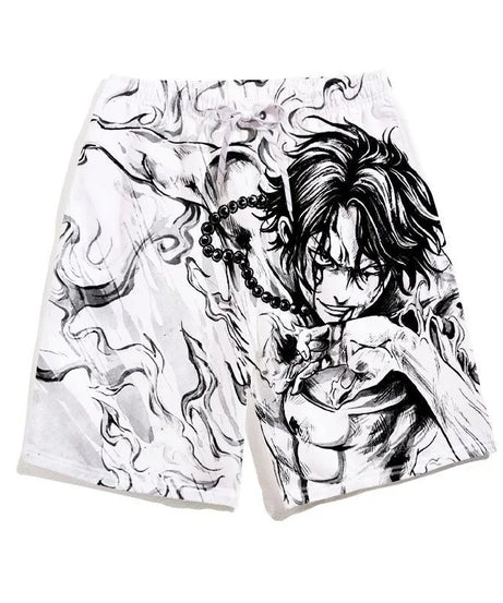 ONE PIECE Anime Shorts Men's Summer Cartoon Pants Two-dimensional Peripheral Character Luffy Essolon Five-point Pants Gift