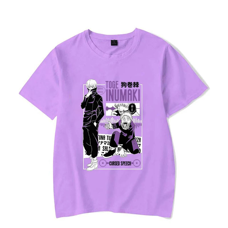 Hot Anime Inumaki Toge Graphic Short Sleeve T-Shirts For Women Men Shirts Loose T-Shirt Casual Summer T-Shirts Plus Size Tops