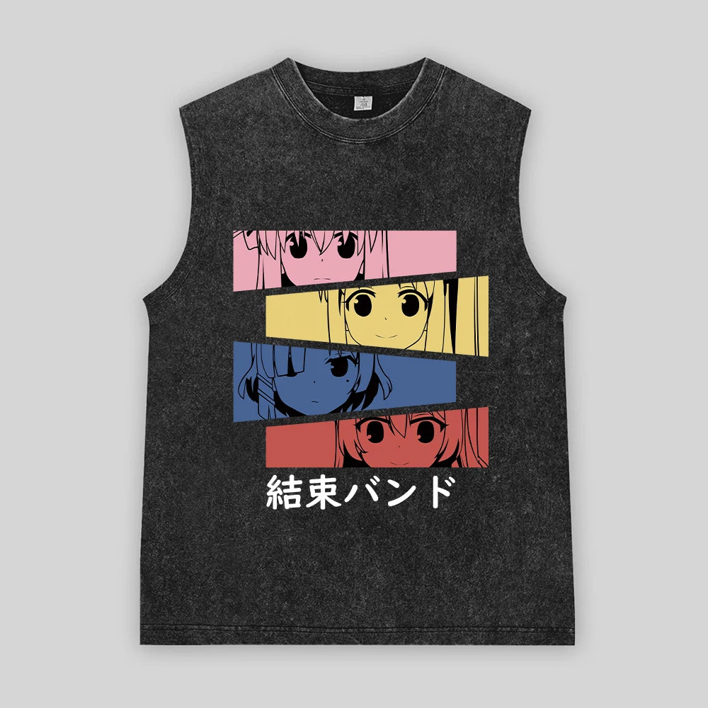 Bocchi the Rock! Oversized Band Vest – Unisex Anime Cotton Tank Top