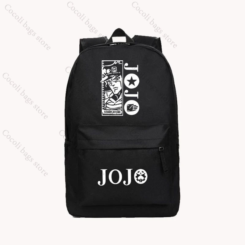Anime JoJo's Bizarre Adventure Print Backpack School Bag Large Capacity School Backpack Oxford Teenage Youth Backpacks