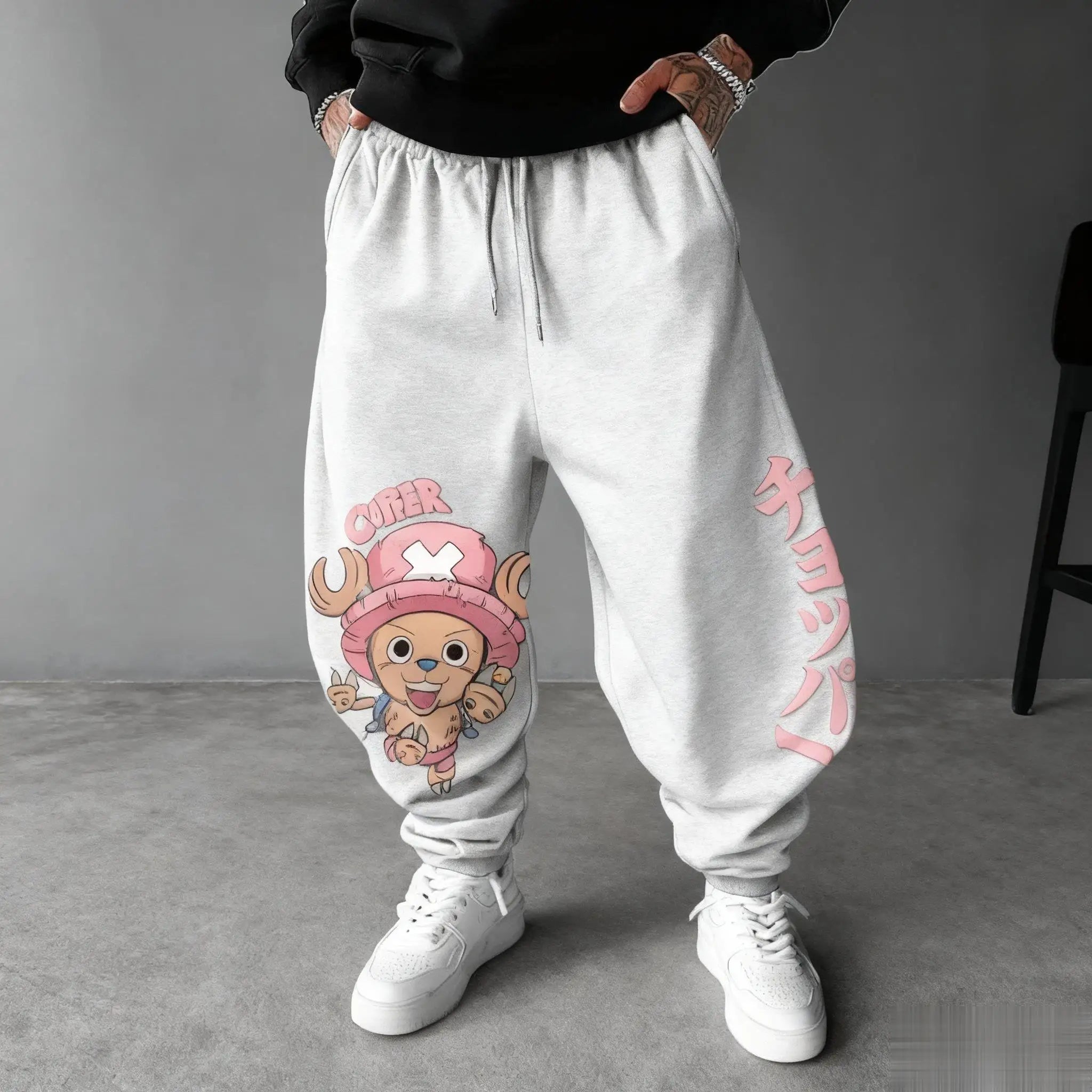 New Autumn One Piece Tony Tony Chopper Anime Print Men's Sports Pants Joggers Casual Streetwear Sweatpants Hip Hop Trousers