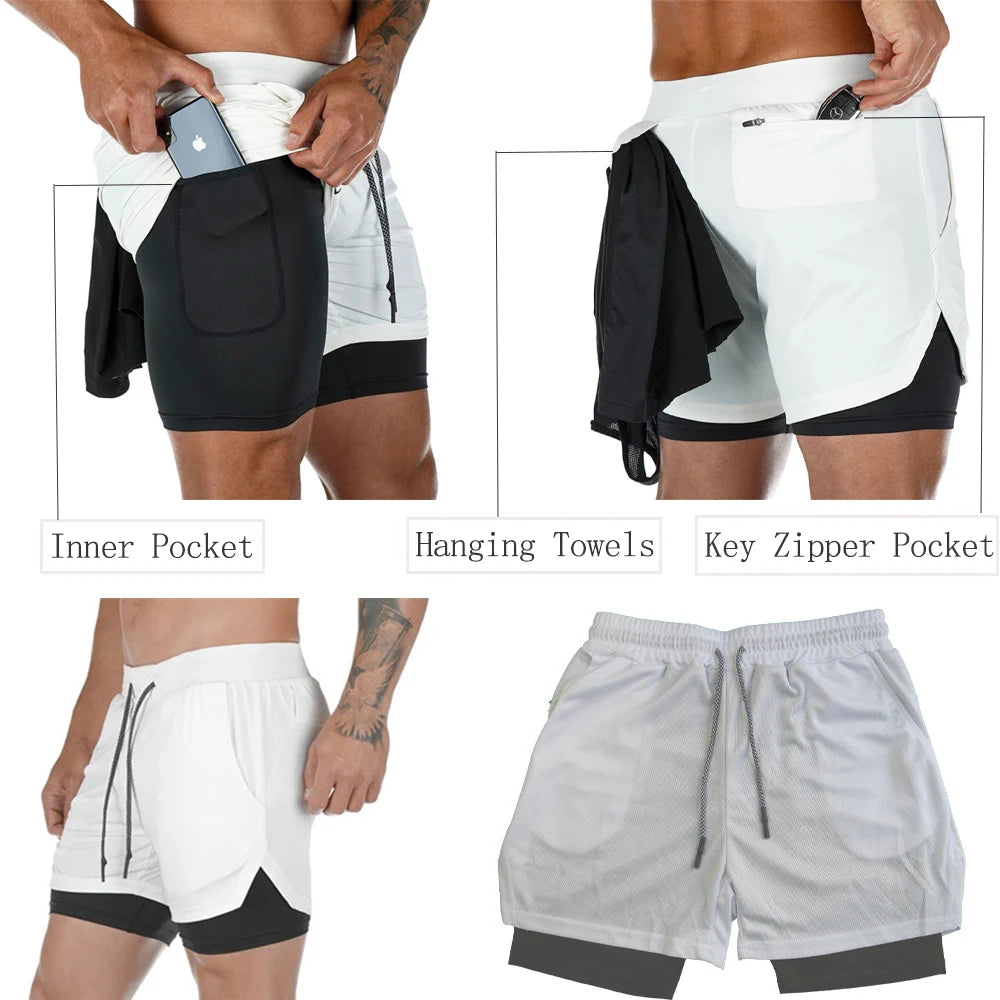 IPPO Boxing Anime Gym Shorts – 2-in-1 Quick-Dry Compression Shorts for Men