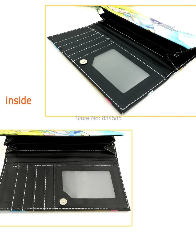 Anime Fate/stay Night Long Women Wallets Money Clip Men Card Holders Purse