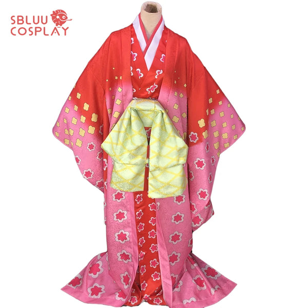 One Piece Wano Country Kozuki Hiyori Cosplay Costume – Anime Kimono Outfit