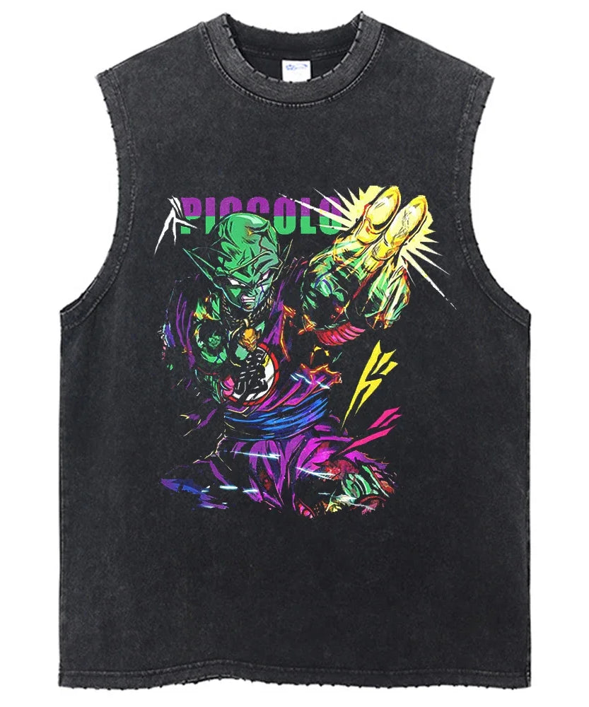 Vintage Dragon Ball Z Oversized Sleeveless Tee – 2024 Harajuku Anime Streetwear