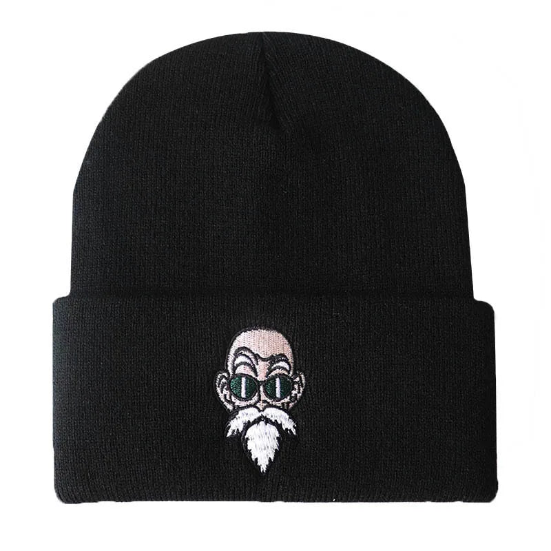 Anime Dragon Ball Women Men Knitted Warm Winter Hats for Women Men Solid Hip-hop Casual Cuffed Beanies Bonnet