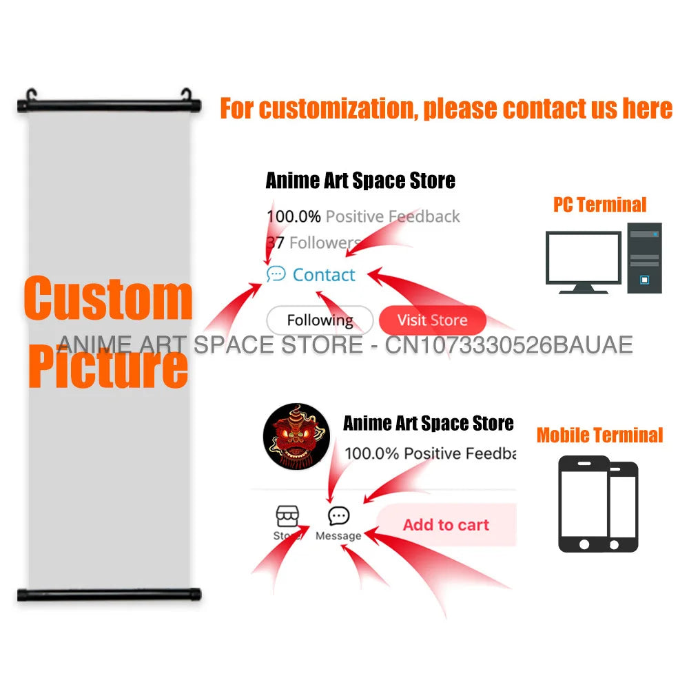 Naruto Anime Poster Wall Art Scroll